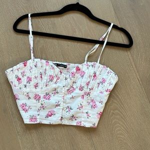 Floral crop top Zara